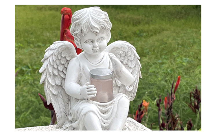Angel šperky domáce solárne lampa dekorácie sochárstva remeslá