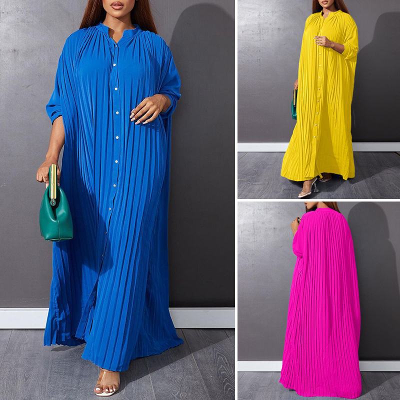 Abito da commercio estero plissettato casual alla moda
