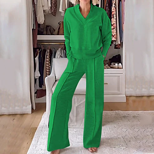 Completo moda casual da donna (top + pantaloni)
