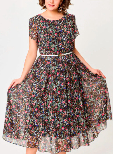 🌷🔥[S-5XL] 2025 vestido floral novo e confortável [com cinto solto]