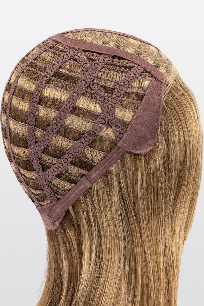 Side-parted temperament soft hair golden curly hair