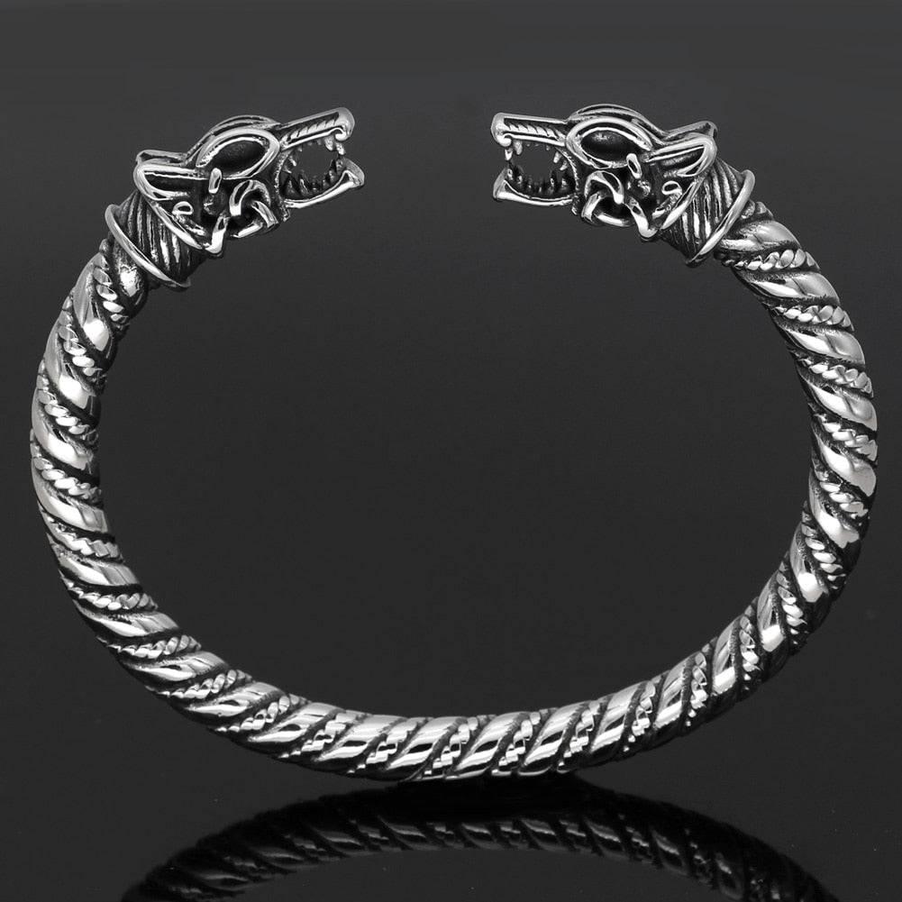 Гривна Fenrir Wolf Torc - неръждаема стомана