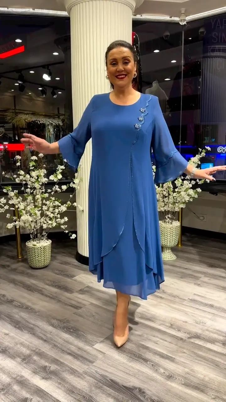 【S-5XL】❤️2025 novos vestidos de chiffon de alta qualidade