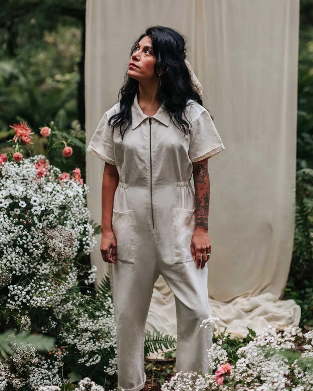 CROPPED UTILITY JUMPSUIT