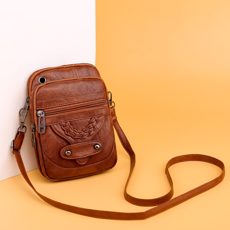 Beautiful handmade crossbody bag in soft leather