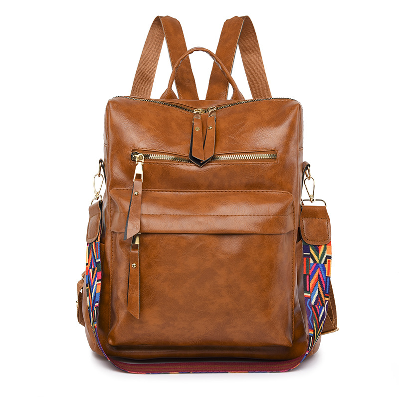 Vintage handmade leather backpack