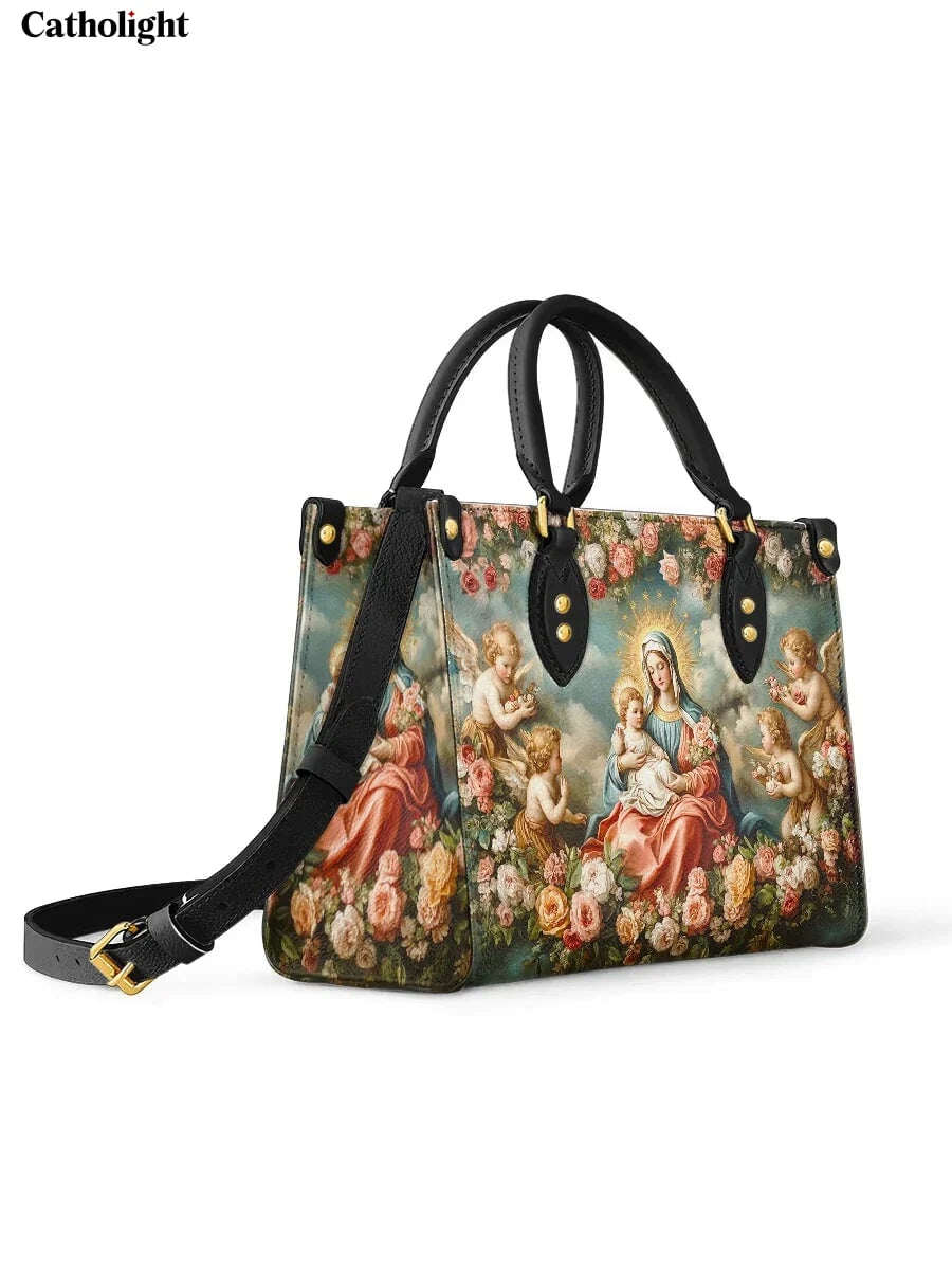 Catholight  Halo Of Roses Leather Bag