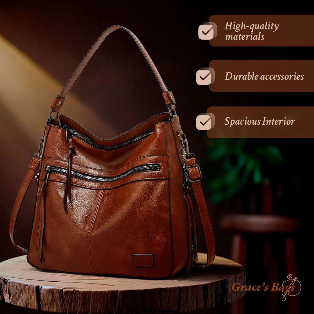 Bolsa de couro feita à mão