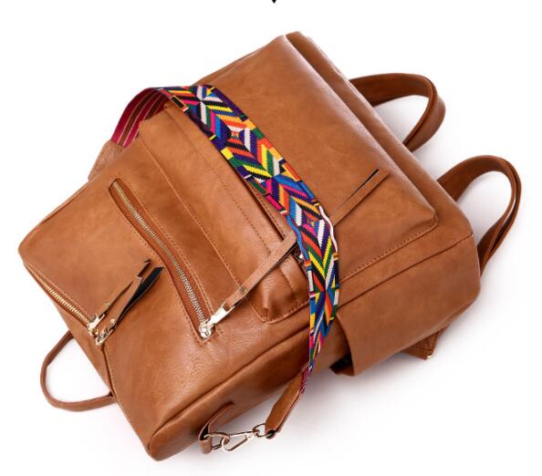 Excellent fashion women's leather backpack
