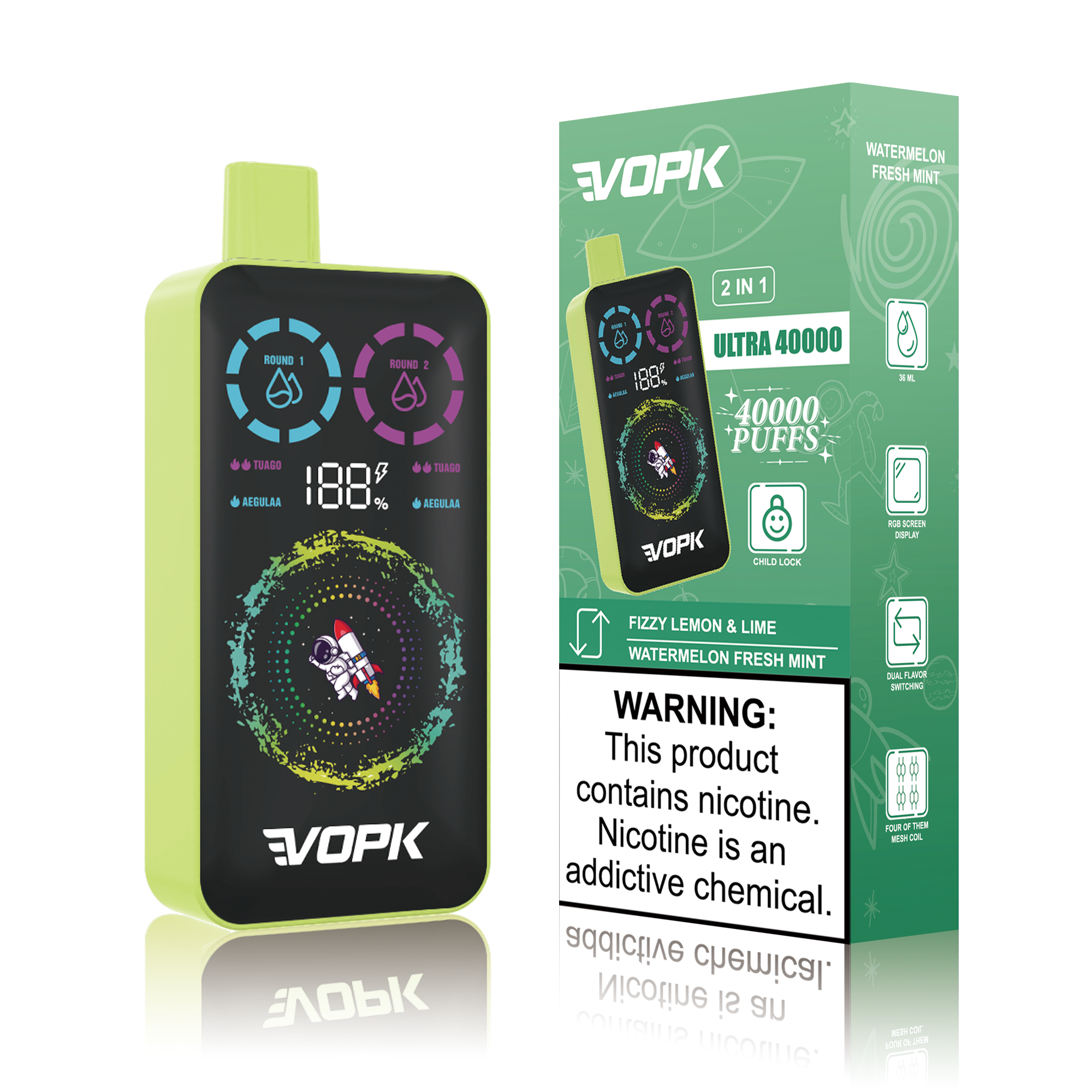 VOPK ULTRA 40000 Puffs Double Taste Disposable Vape – Advanced Features for Maximum Enjoyment