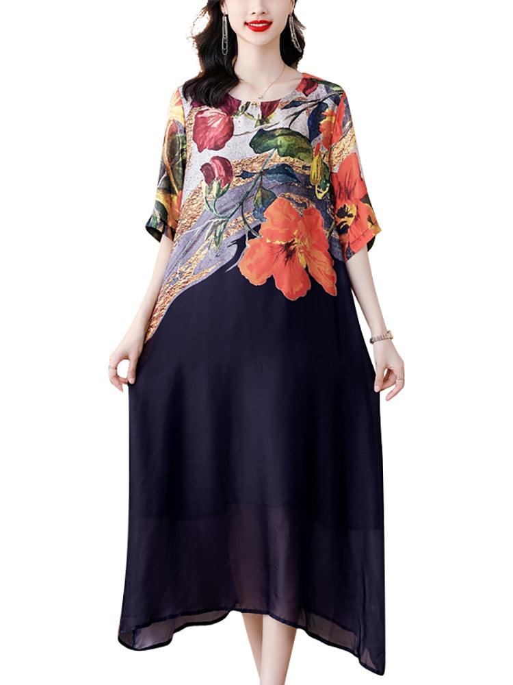 Sukienka Versailles Moda Gringa w kwiaty / Mistrz luksusu i komfortu!