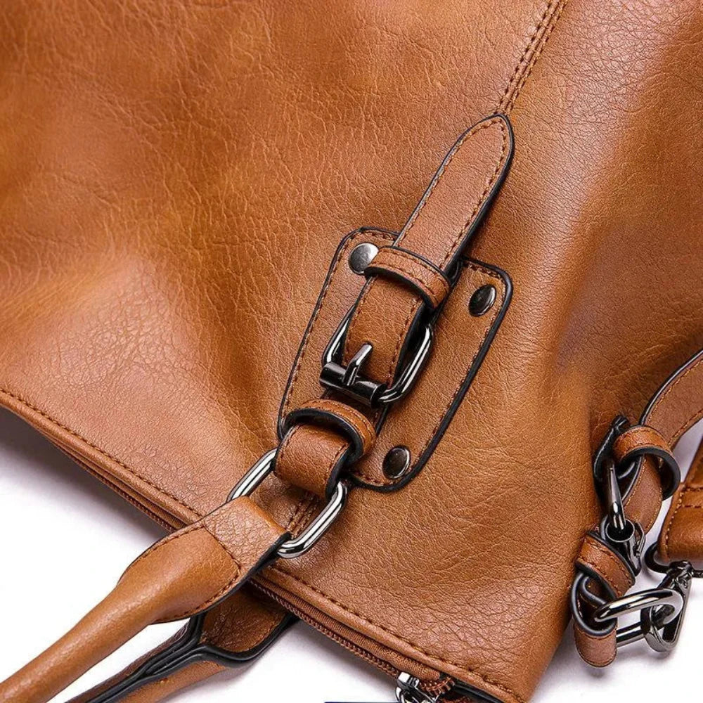 Bolsa de couro feita à mão