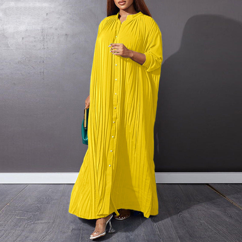 Abito da commercio estero plissettato casual alla moda