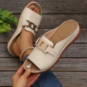 Chinelos de plataforma peep-toe – confortáveis, antiderrapantes e modernos