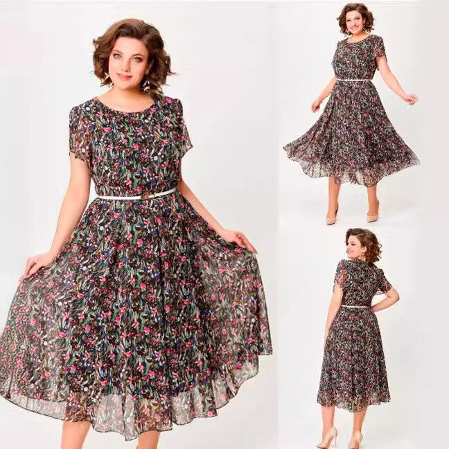 🌷🔥[S-5XL] 2025 vestido floral novo e confortável [com cinto solto]