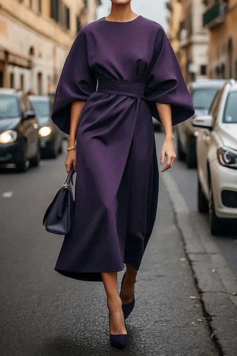 Vestido elegante com mangas balão