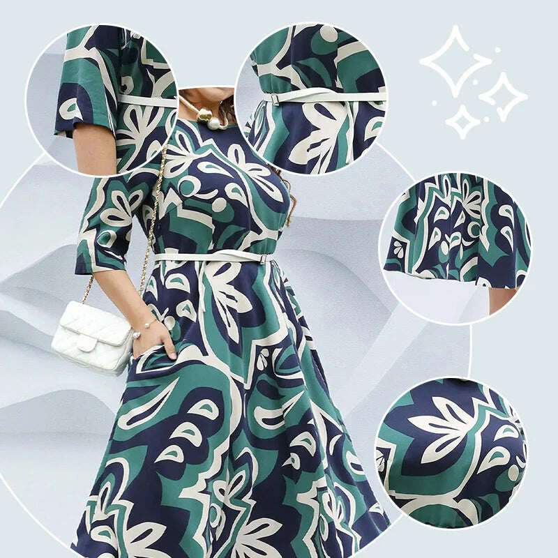 Vestido solto royal com bolsos e alças🌿