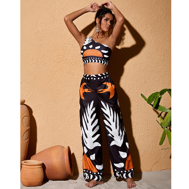 👙 One Shoulder High Waist Bikini Swimsuit and Pants or Skirt  🎀