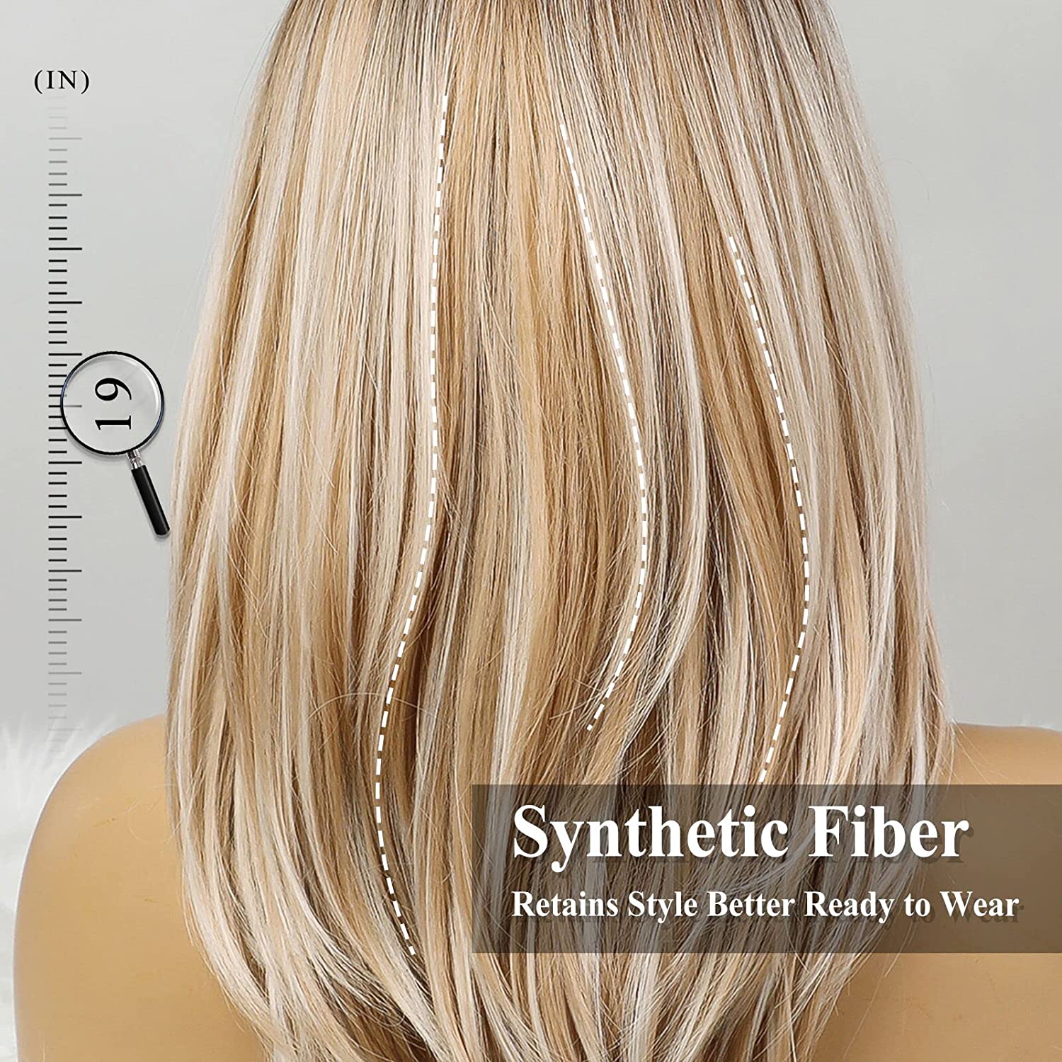 Synthetic Long Wigs  Hair with Bangs for Daily Use