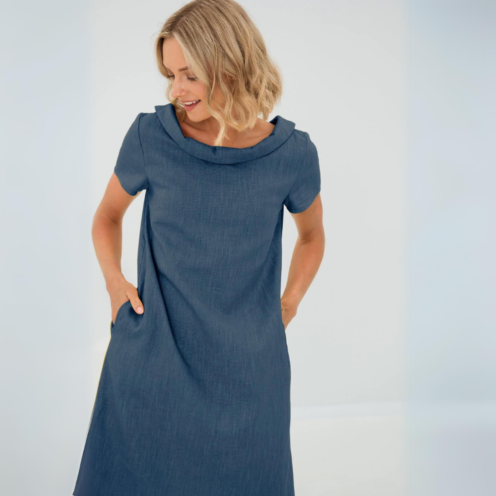 Vestido de verão elegante em linho