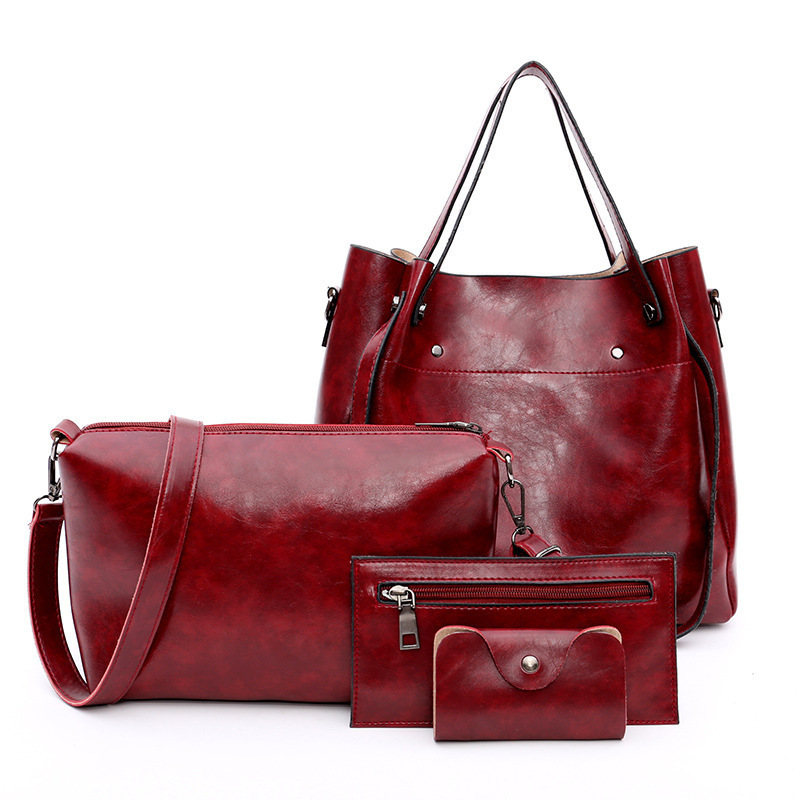 Vintage Handmade Leather 4 Piece Set
