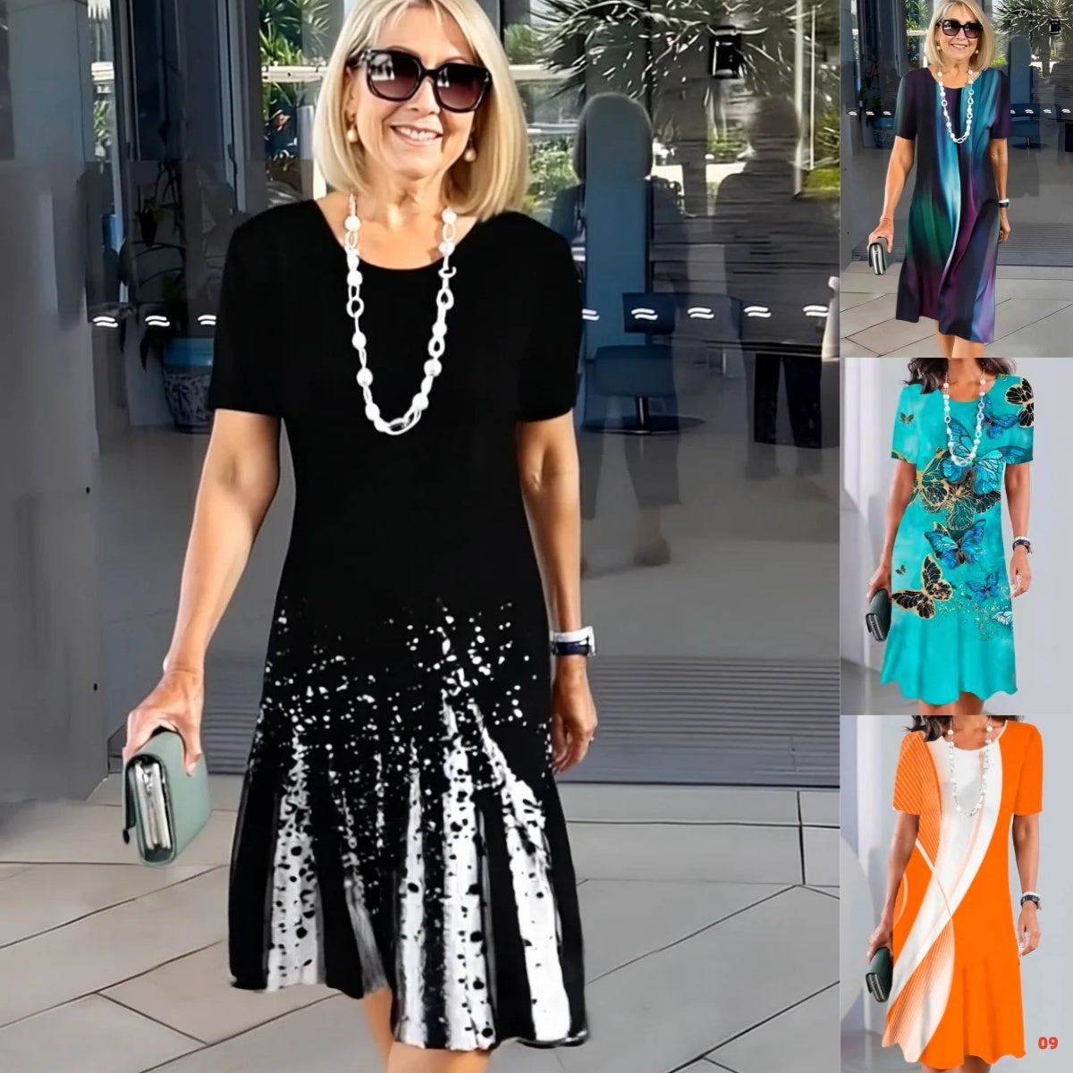【S-3XL】👗Dámské barevné skládané šaty