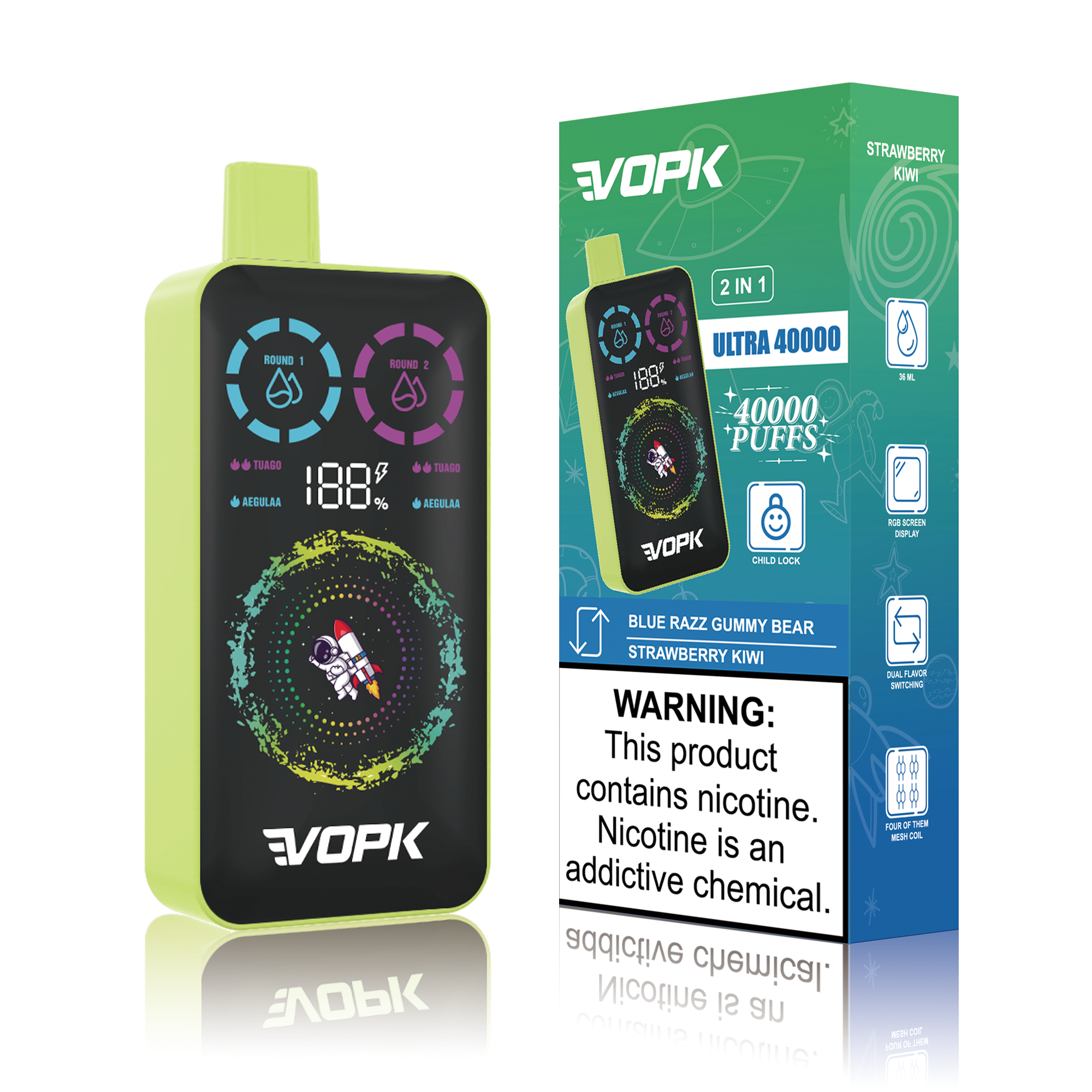 VOPK ULTRA 40000 Puffs Double Taste Disposable Vape – Advanced Features for Maximum Enjoyment