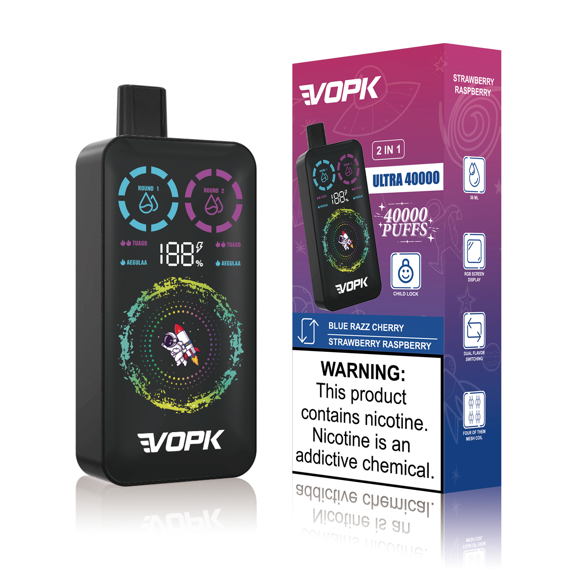 VOPK ULTRA 40000 Puffs Double Taste Disposable Vape – Advanced Features for Maximum Enjoyment
