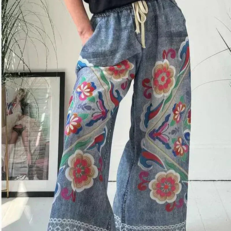 【S-2XL】💃 Calça casual feminina com cordão
