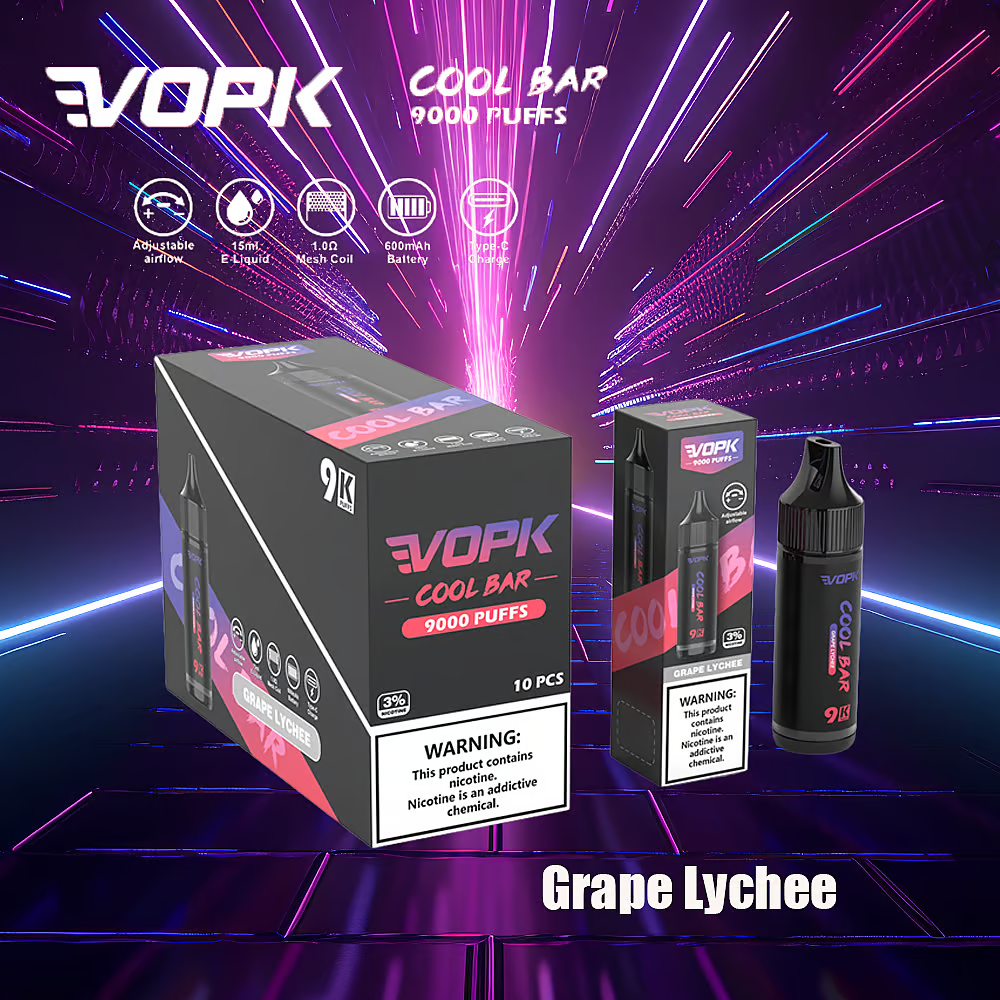 VOPK Cool Bar 9000 Puffs 0% 2% 3% 5% Nicotine Electronic Cigarette Newest Vape Pen
