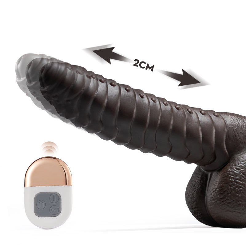PANGOLIN 3 В 1 ПО-РЕАЛИСТИЧЕН ВИБРАТОР 24CM-КАФЯВ