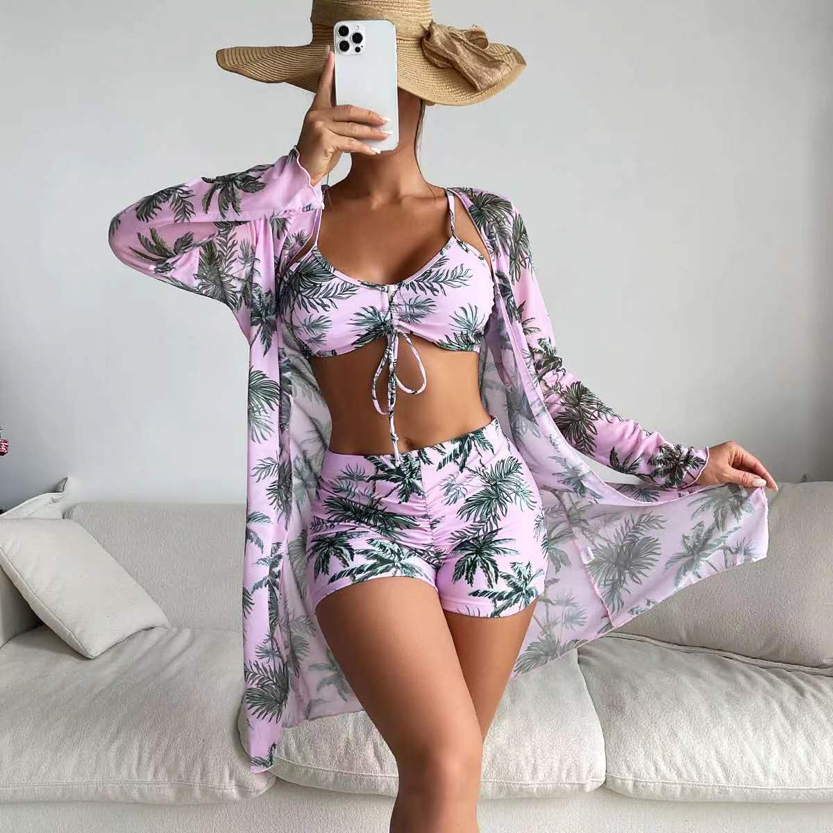 【✨Compre 1 e ganhe 1】👙 Novo maiô moderno de três peças, mais cores disponíveis