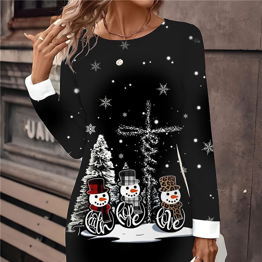 Vestido suéter elegante, casual e festivo