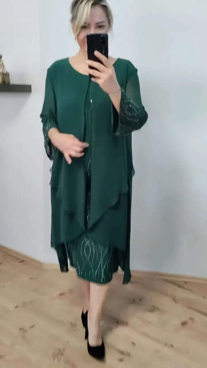 Vestido de chiffon da moda em 2025