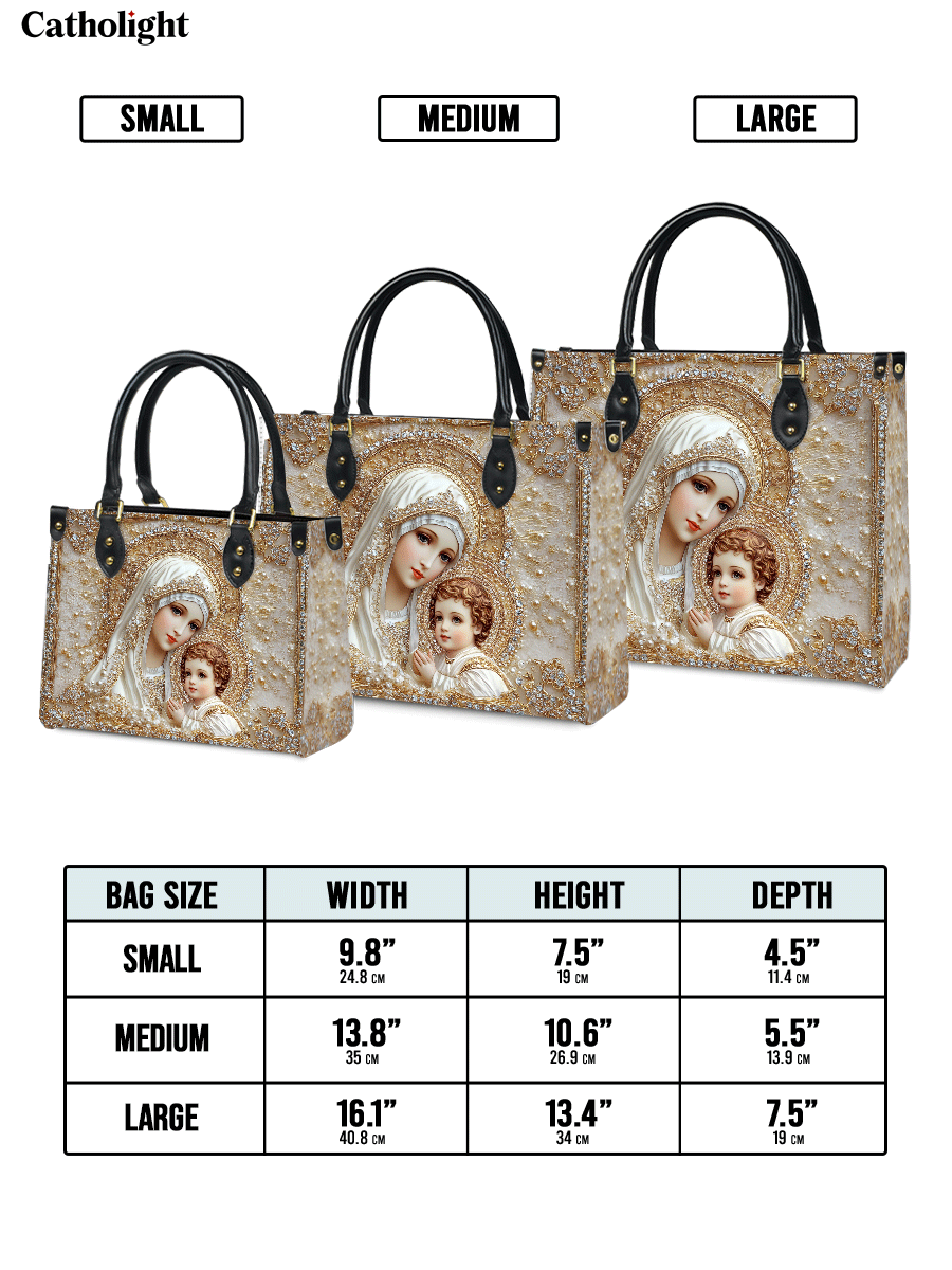 Catholight  Heavenly Grace In Radiant Splendor Leather Bag