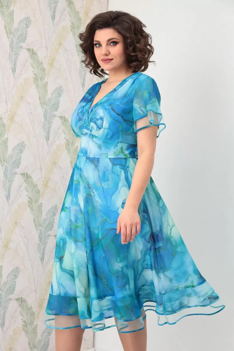【S-5XL】 2025 m. naujos elegantiškos bangos šifono suknelė💙