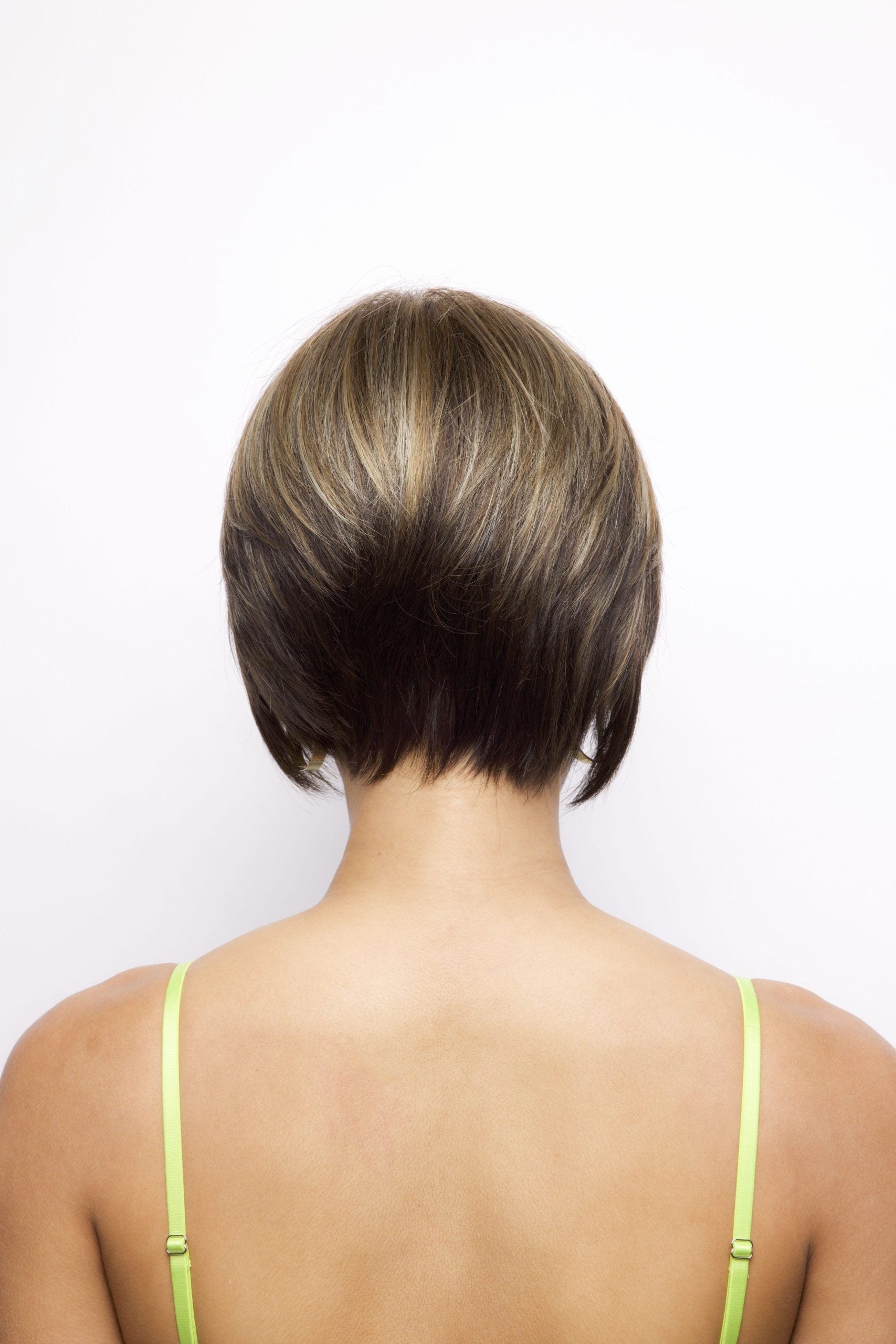 Sleek layered chin-length bob