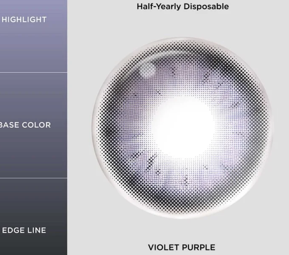🔥 Buy one get one free ⌛ Violet Purple （DIA : 14.5mm；G.DIA : 13.9mm；BC : 8.9mm） | 6 Months, 2 pcs