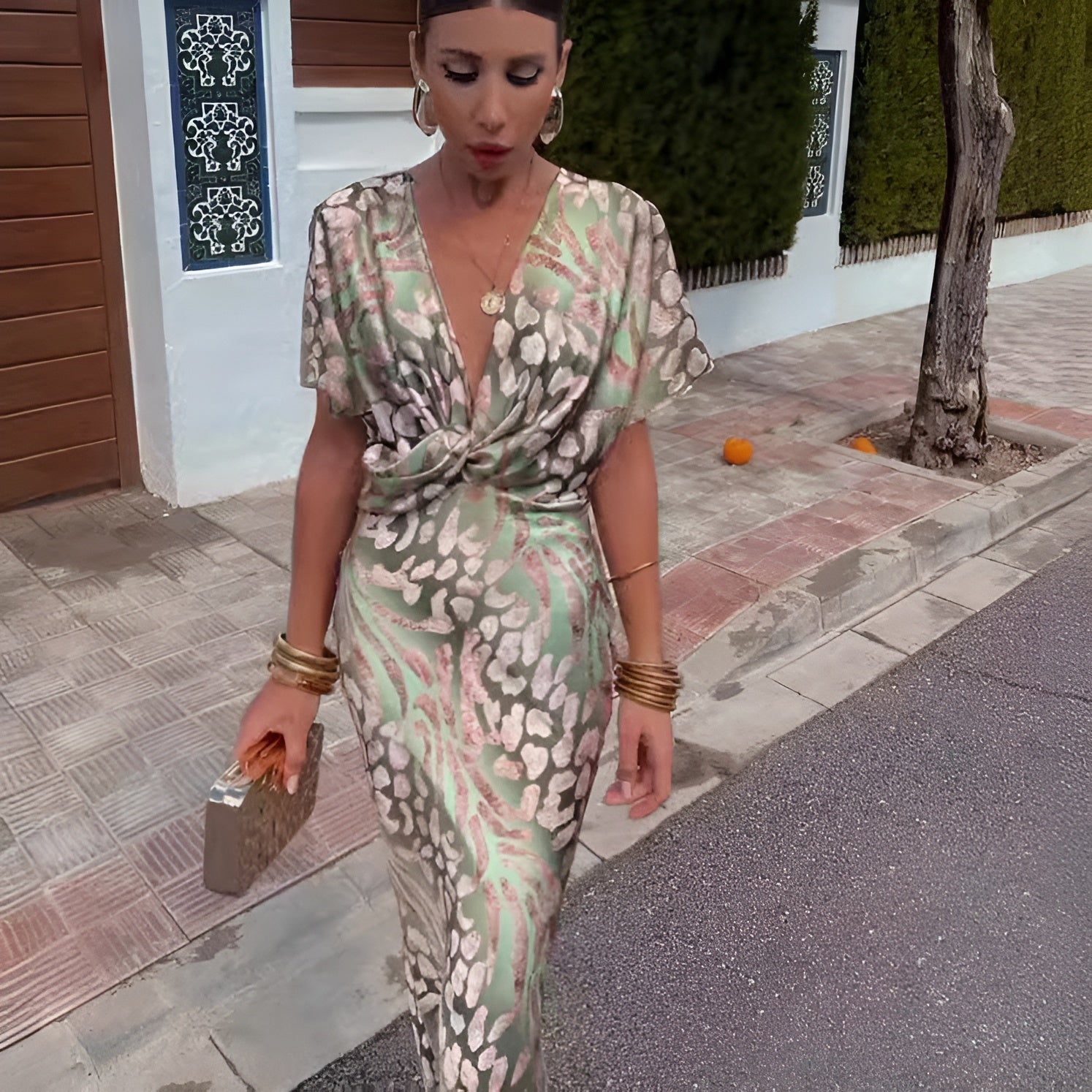 🎀 Classy Printed Dress