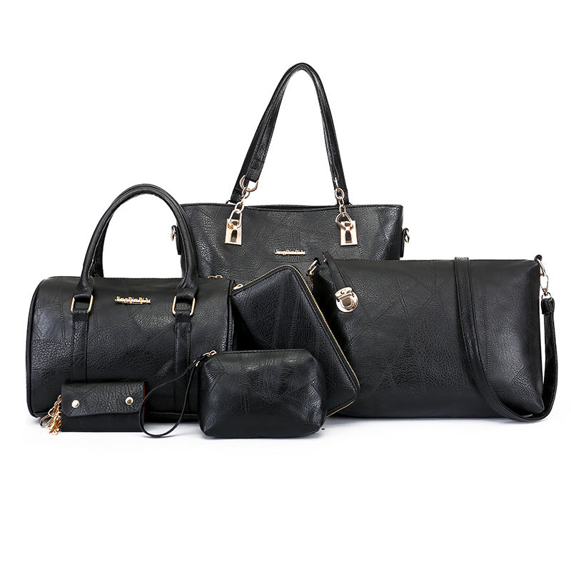 Set of six women's leather bags