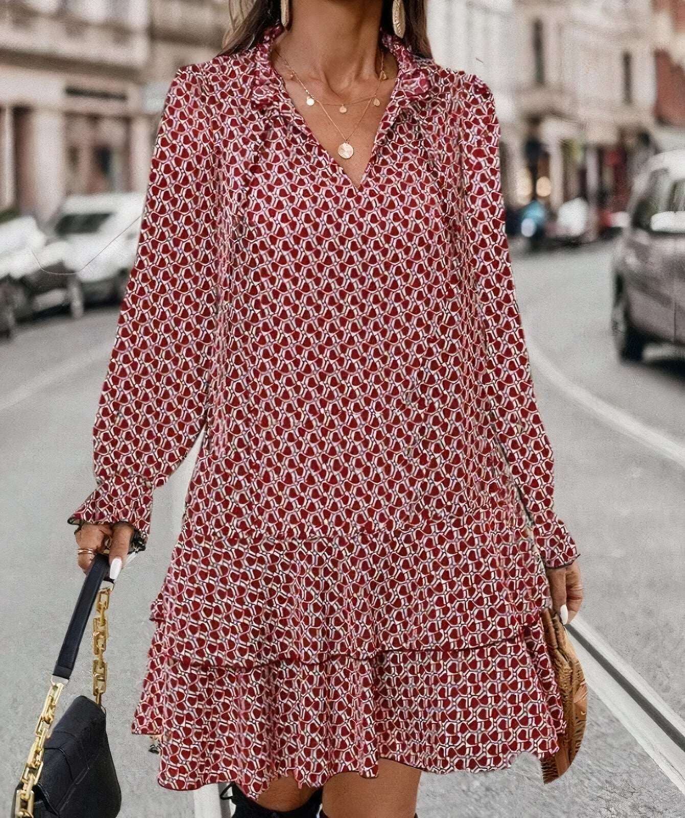 Vestido com mangas largas - Deisy