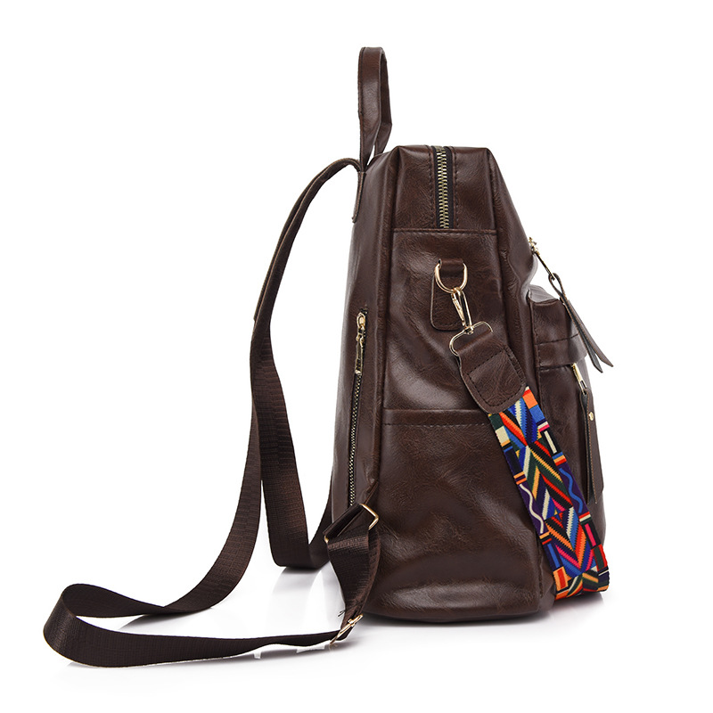Vintage handmade leather backpack
