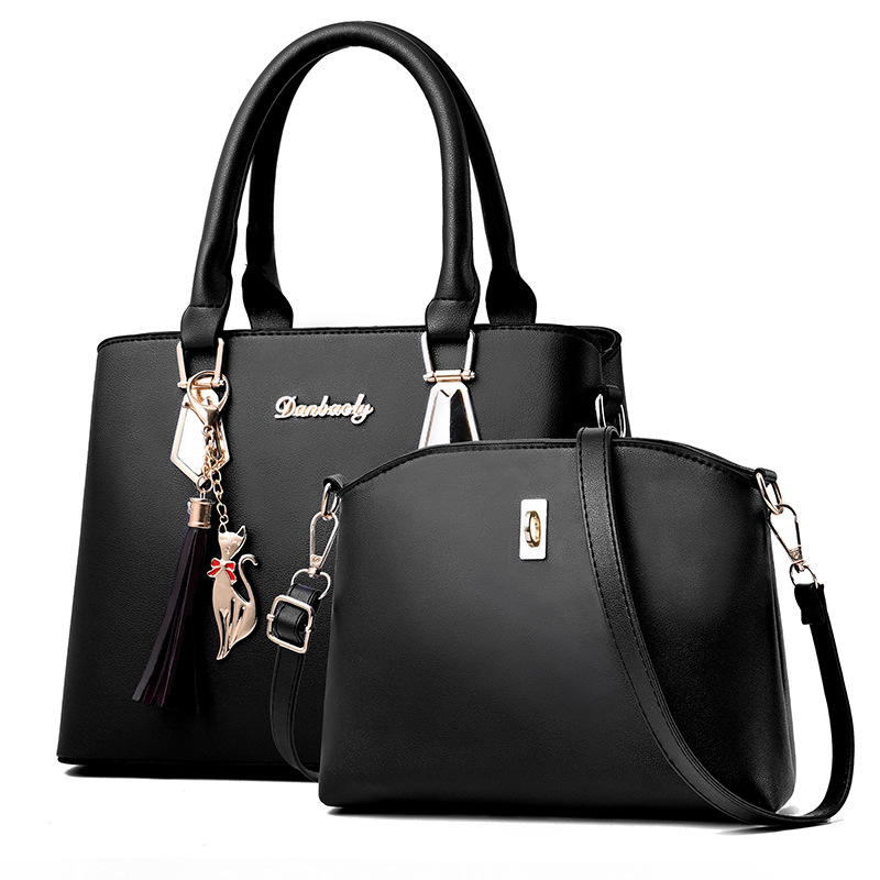 Handmade leather bag set of two
