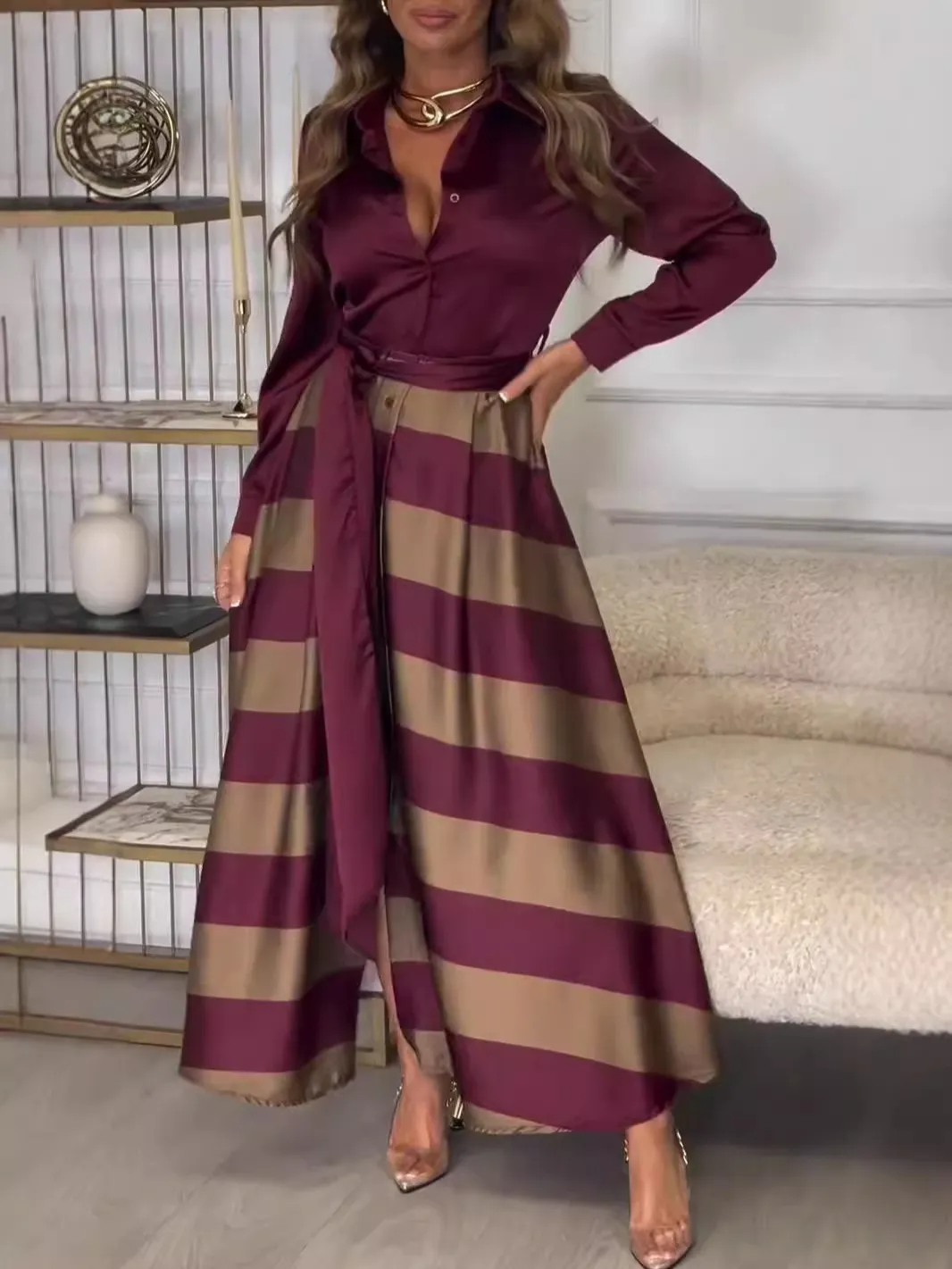 Saia longa super curta em patchwork nobre e elegante