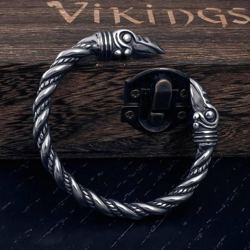 Гривна Raven Head Torc - неръждаема стомана