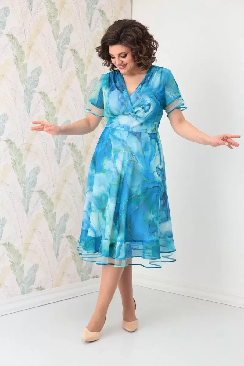 【S-5XL】2025. gada jauna eleganta viļņa šifona kleita💙
