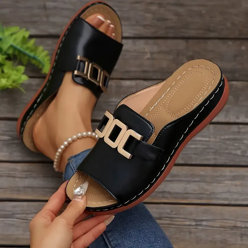 Chinelos de plataforma peep-toe – confortáveis, antiderrapantes e modernos