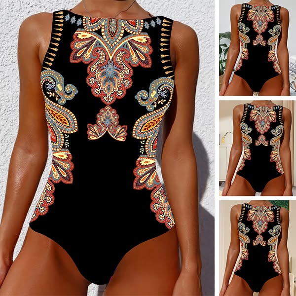 One-piece swimsuit with bra
