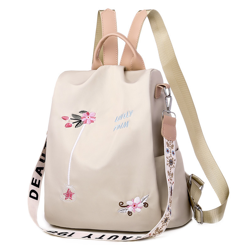 Handmade leather embroidered shoulder bag