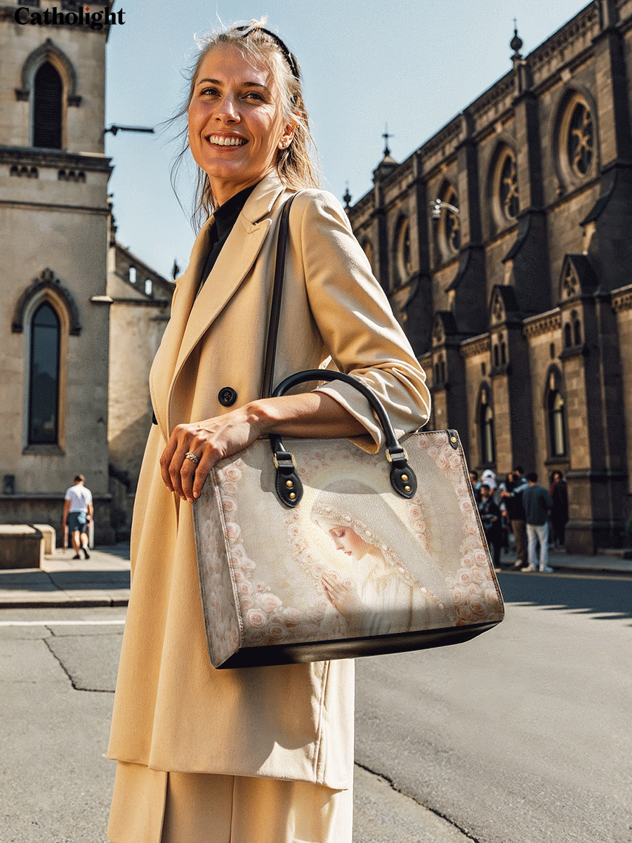 Catholight  Rose Halo Devotion Leather Bag
